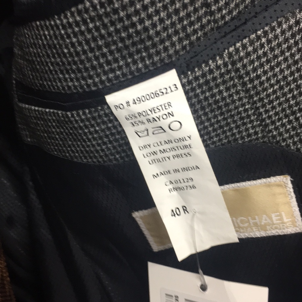 MICHAEL Michael Kors-B/W Houndstooth Blazer 40R - Picture 4 of 4